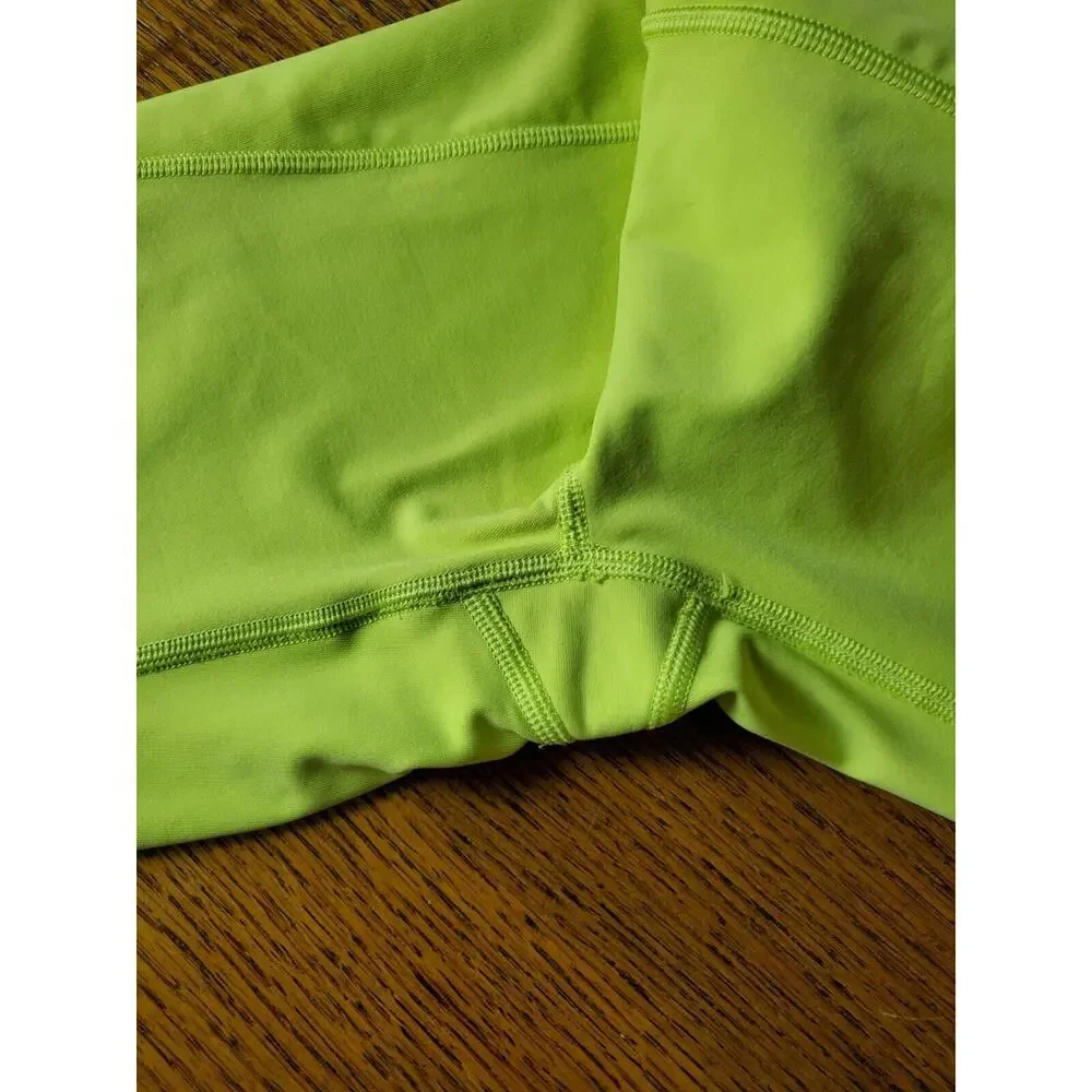 Lululemon‎ 2 Time To Sweat Leggings 23 Inch Lemon Yellow Luxtreme LW6AZHS
